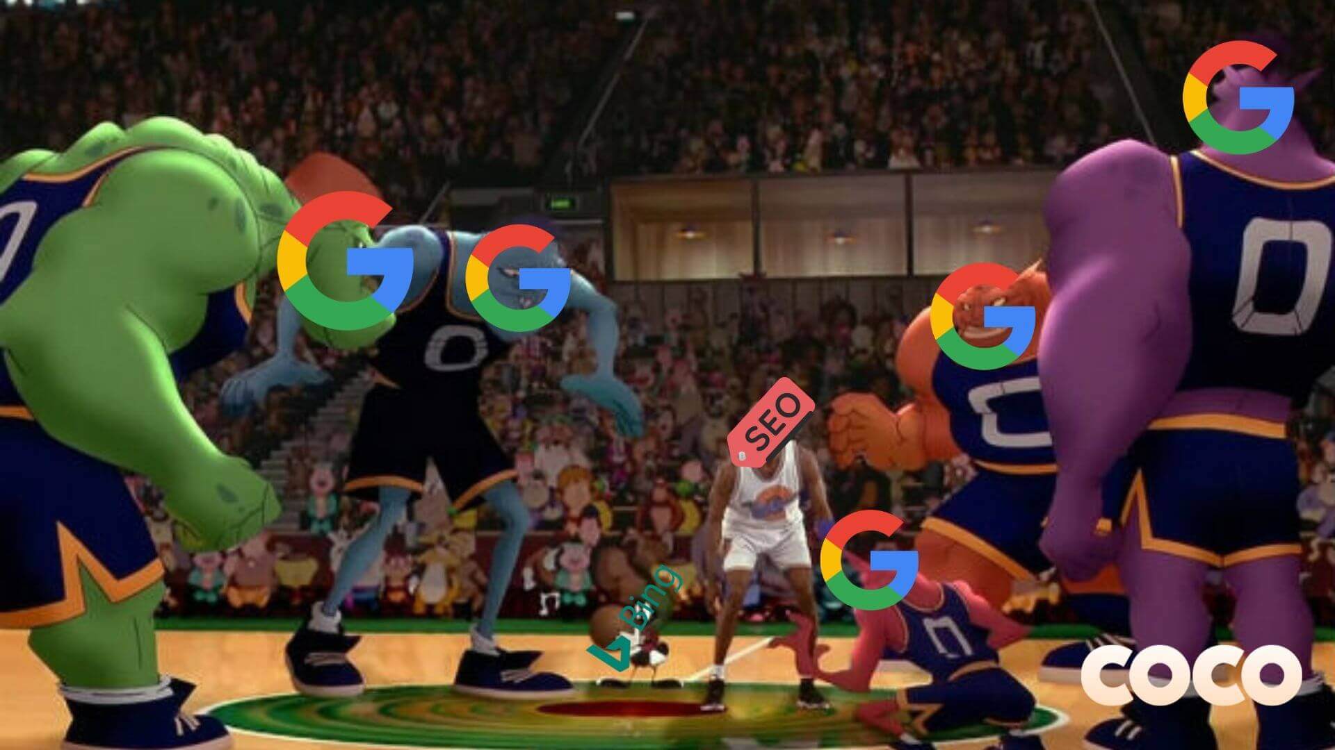 seo vs. google y bing baloncesto
