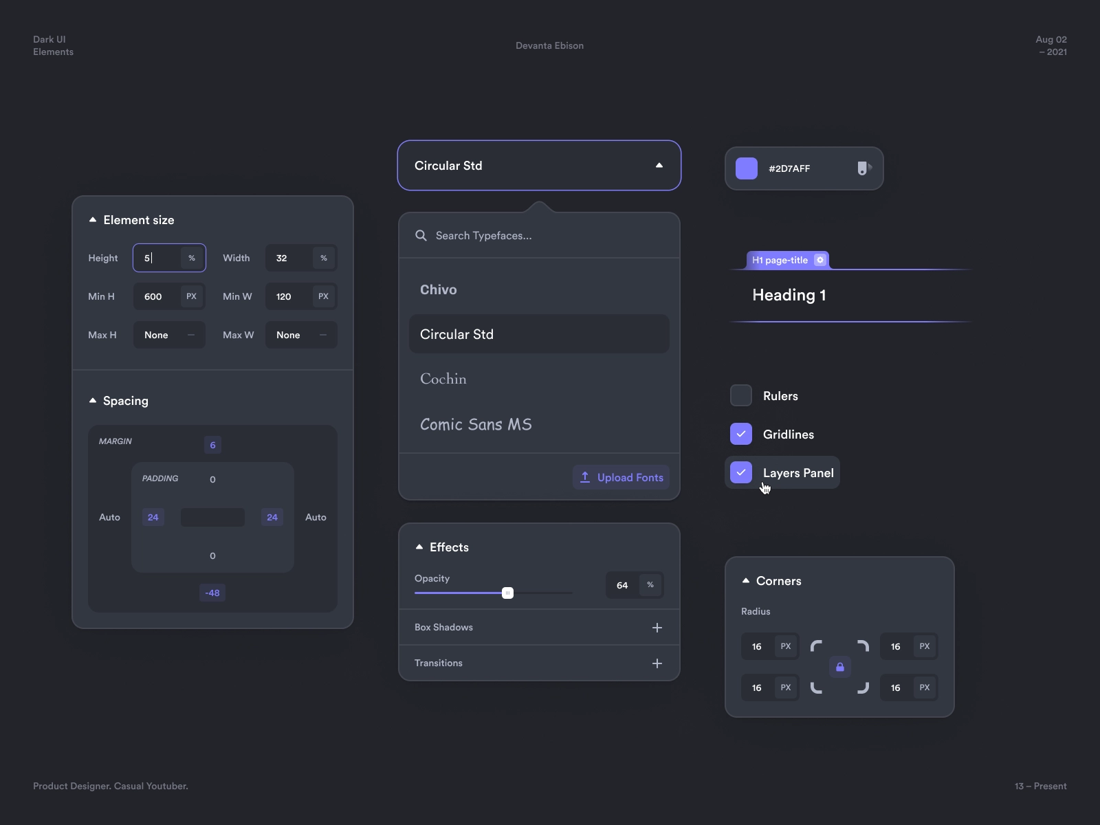 dark mode webdesign