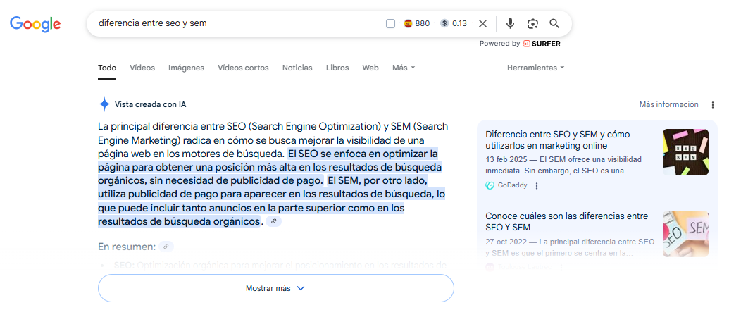 consulta comparativa ia overview